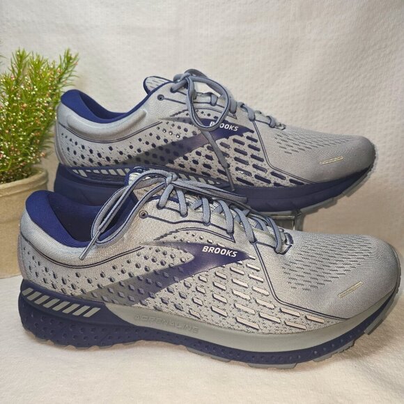 BROOKS RUNNING ADRENALINE GTS 21 MENS GRAY BLUE EUC main image 8